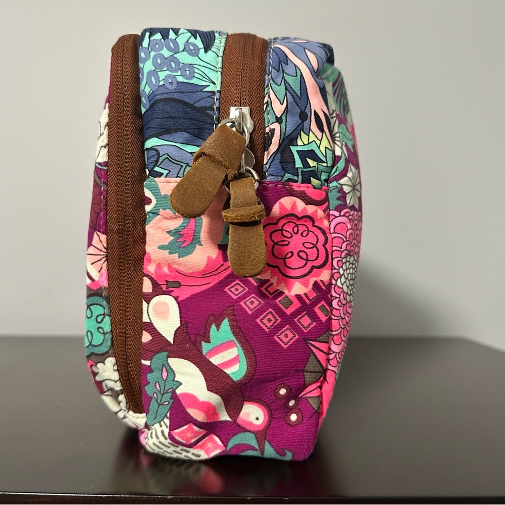 Maaji Large‎ Cosmetic Make-up Travel Bag - 2 Zipper Compartments VGUC - Picture 4 of 12